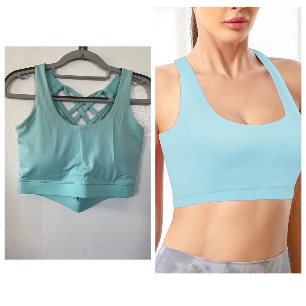 Women High Impact Sports Bra Criss Cross Back Padded Bra Workout Fitness Sports